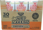 Nissin Cup Noodles, Chicken Flavor (2.25 Ounce ., 30 ct.),, 67.5 Ounce ()