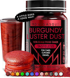 MONÉGASQUE Red Edible Glitter for Drinks 15g – Burgundy Edible Glitter for Cakes & Cocktails - Red Luster Dust for Drinks, Cocktail, Cake Decorating, & Food Decorations - Spray Drink Shimmer