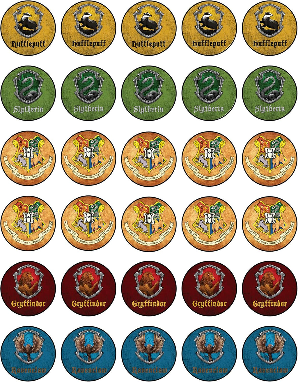 30 x Cupcake Toppers - Wizarding World Inspired Collection of Edible Cake Decorations | Uncut on Wafer Sheet