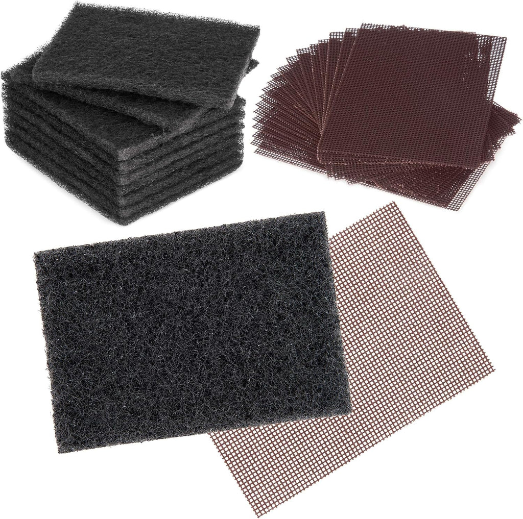CUSINIUM 10-Pack Griddle Cleaning Pads + 20-Pack Grill Screens