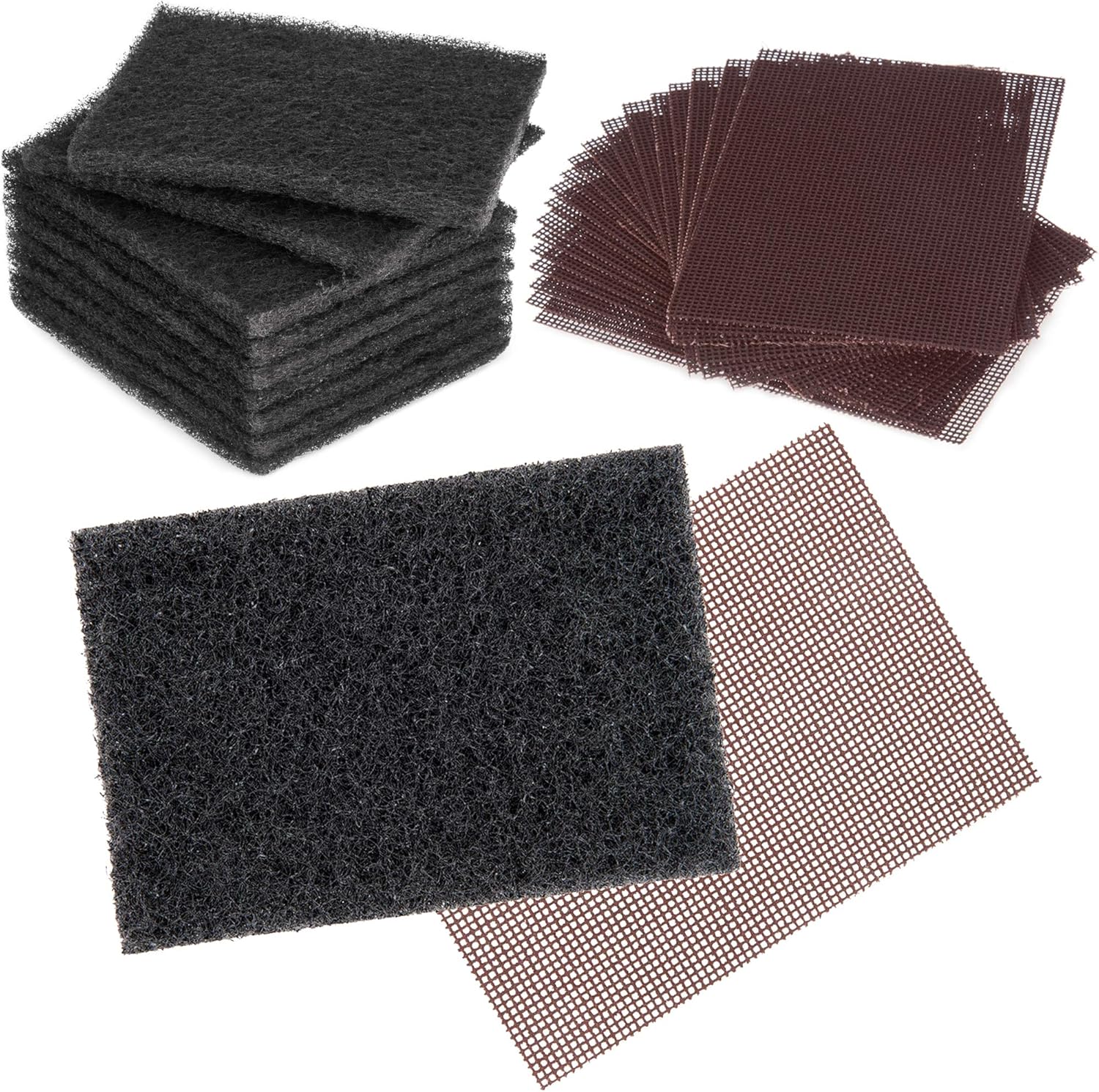 CUSINIUM 10-Pack Griddle Cleaning Pads + 20-Pack Grill Screens