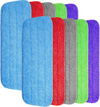 Boao 10 Pieces Reusable Microfiber Mop Pads Head Replacement 16.5 Inch Cleaning Reveal Spray Pads Refills Machine Washable Cloth Fit for Most Mops