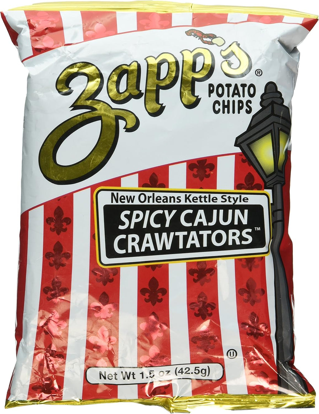 Zapps Potato Chips - Spicy Cajun Crawtators - 1.5 oz (Pack of 6)