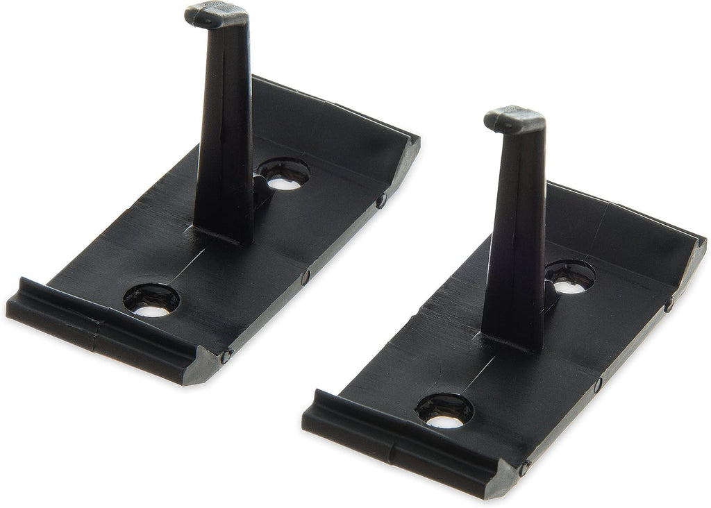 Carlisle FoodService Products Roll 'N Grip Plastic Broom Holder Wall Mount, Bathroom Organizer, Kitchen Organizer with Quick Release for Kitchen, Restaurant, Home, 1.75 Inches, Black, (Pack of 12)