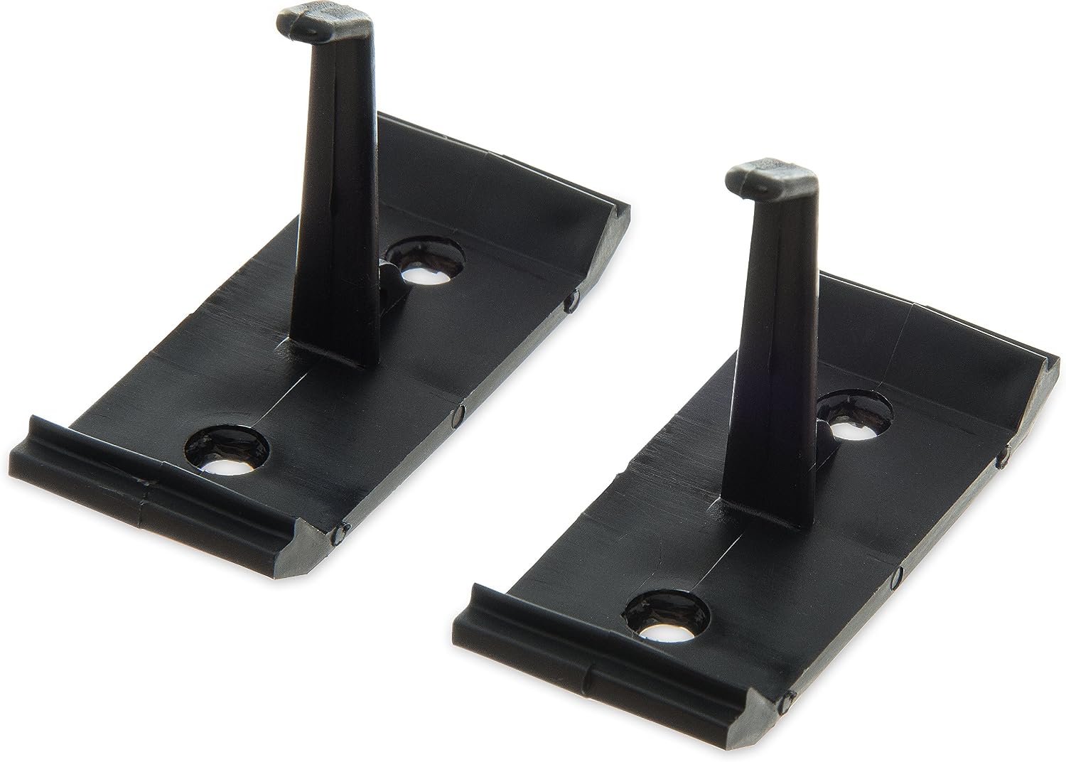Carlisle FoodService Products Roll 'N Grip Plastic Broom Holder Wall Mount, Bathroom Organizer, Kitchen Organizer with Quick Release for Kitchen, Restaurant, Home, 1.75 Inches, Black, (Pack of 12)