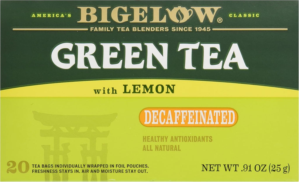 Bigelow Tea Green Tea with Lemon, Decaf, 20 ct