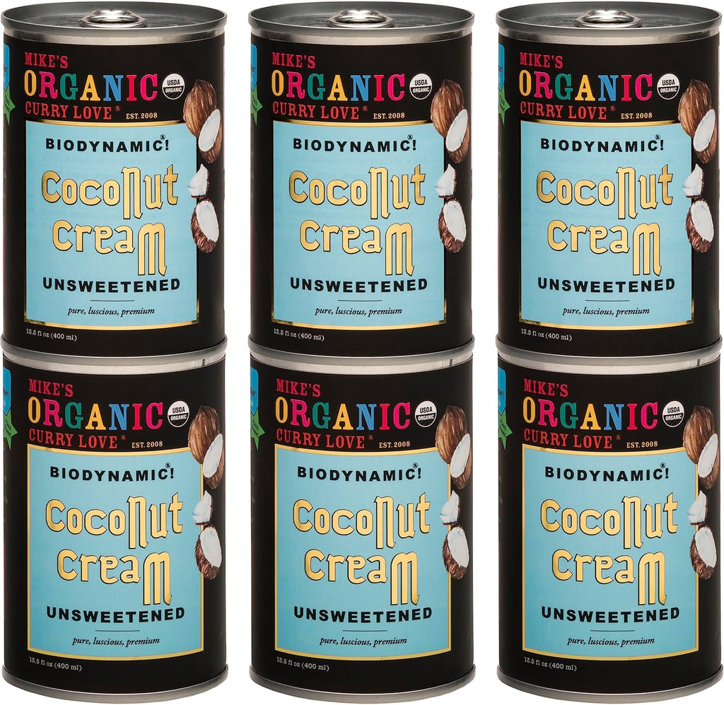 Biodynamic & Organic Unsweetened Coconut Cream | Case of 6 x 13.5 fl oz cans