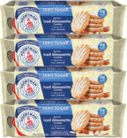 Voortman Bakery #1 in U.S. ZERO SUGAR COOKIES - Iced Almonette Cookies (Pack of 4 x 8 Oz Ea) Made Real ingredients ... Delicious!