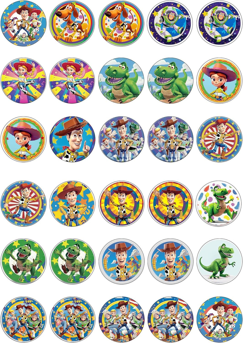 30 x Edible Cupcake Toppers – Classic story Themed Collection of Edible Cake Decorations | Uncut Edible on Wafer Sheet