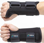 ZOFORE SPORT Carpal Tunnel Wrist Brace Support with 2 Straps and Metal Splint Stabilizer - Helps Relieve Tendinitis Arthritis Carpal Tunnel Pain - Reduces Recovery Time for Men Women - Left (L/XL)
