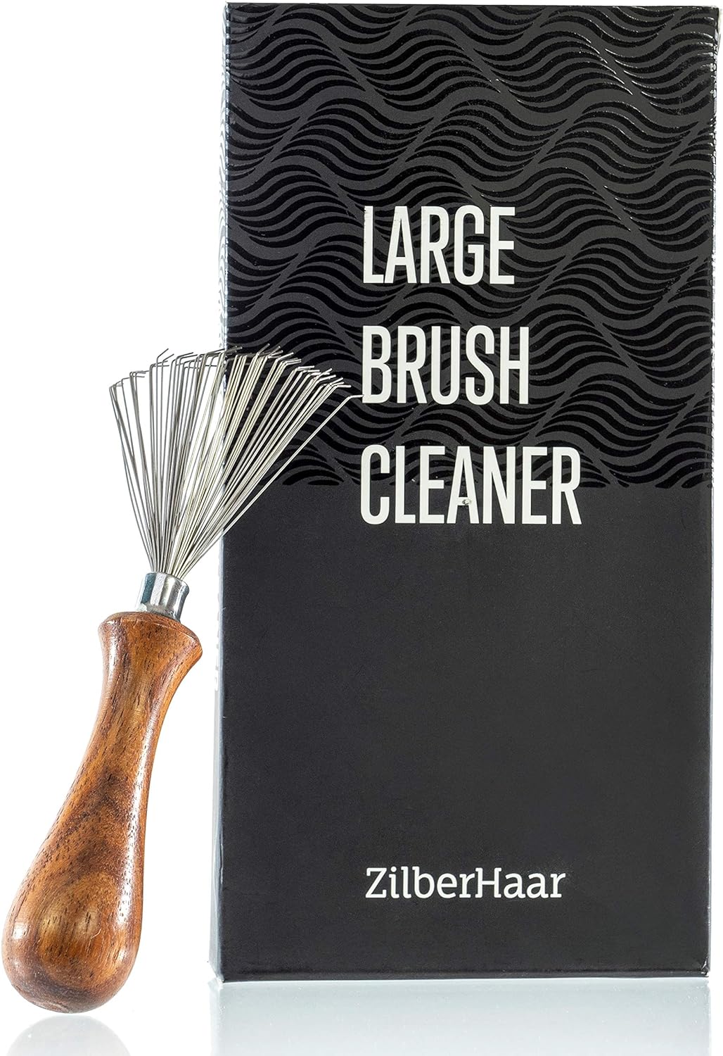 ZilberHaar Brush Cleaner - Beard and Hair Brush Cleaner Tool - Hand-Made Natural Hairbrush Cleaner Tool - 4.3 Inches Long and 1.9 Inches Wide at Rake End