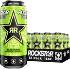 Rockstar Punched Energy Drink, Lime Freeze, 16 Fl Oz Cans (Pack of 12)