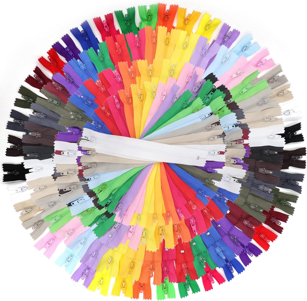 YAKA 80pcs 7 Inches 9 Inches 12 Inches 16 Inches Mixed Nylon Coil Zippers Colorful Sewing Zippers for Tailor Sewing Crafts, 20 Colors