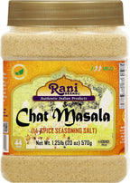 Rani Chat Masala (14 Spice Seasoning Salt) Tangy Indian Seasoning 20oz (1.25lbs) 570g PET Jar ~ All Natural | No MSG | Vegan | No Colors | Gluten Friendly | NON-GMO | Kosher | Indian Origin