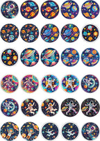 30 x Edible Cupcake Toppers – space Themed Collection of Edible Cake Decorations | Uncut Edible on Wafer Sheet