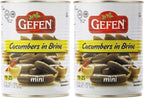 Gefen Mini Pickled Cucumber in Brine, 19oz (2 Pack)