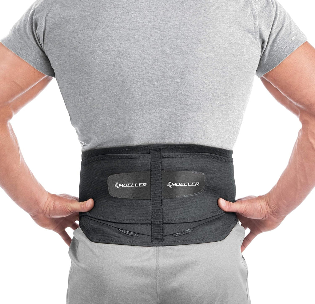 MUELLER Sports Medicine Lumbar Back Brace with Removable Pad, Ideal for Upper and Lower Back Pain, Relief & Support for Men and Women, Strains, Sciatica, Scoliosis