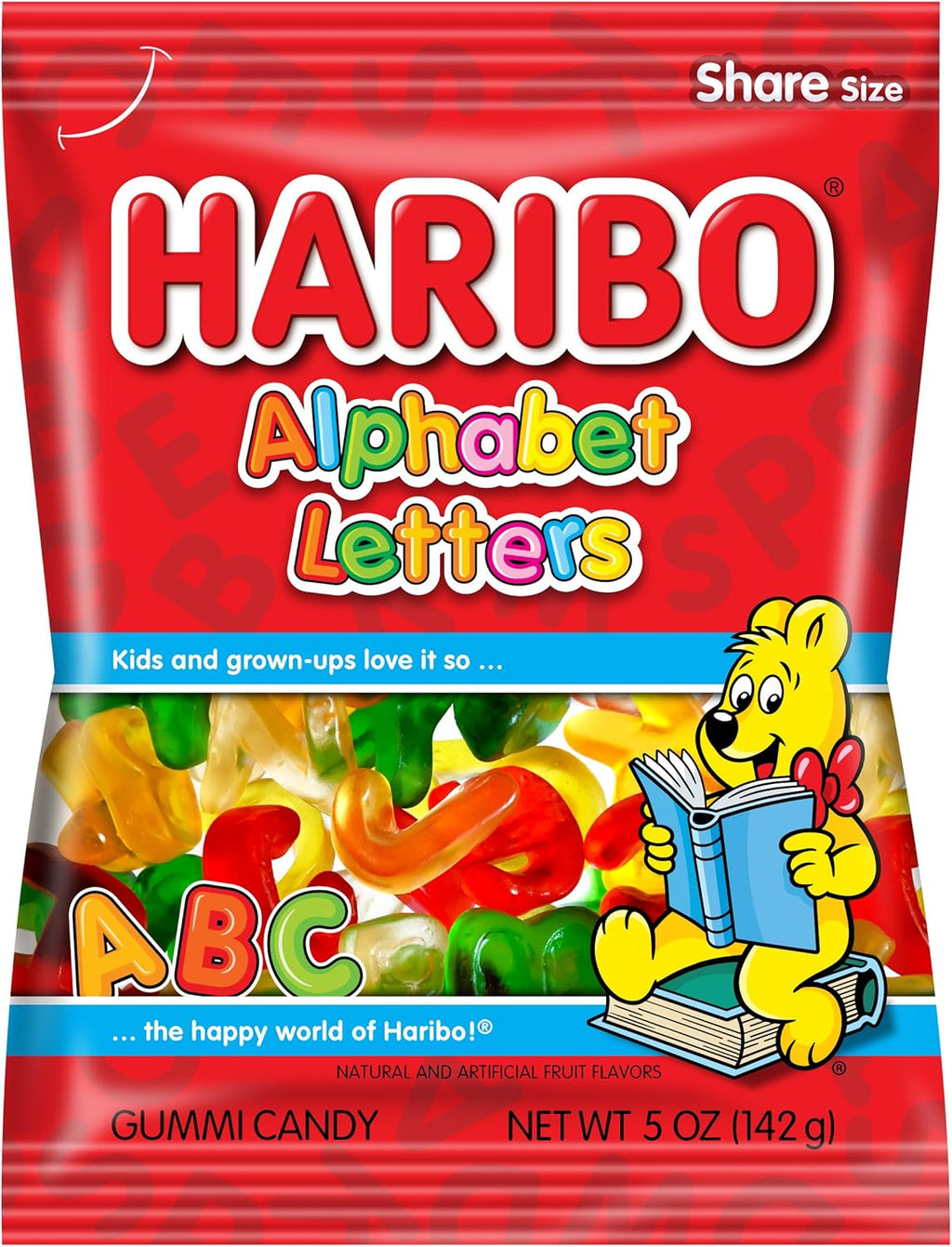 HARIBO Gummi Candy, Alphabet Letters, 5 oz. Bag