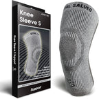 Vital Salveo S-Support 3D Bio-Dynamic Recovery Knee Sleeve – High-Impact Compression for Athletes, Stability & Training-Light Grey (1PC)/XL