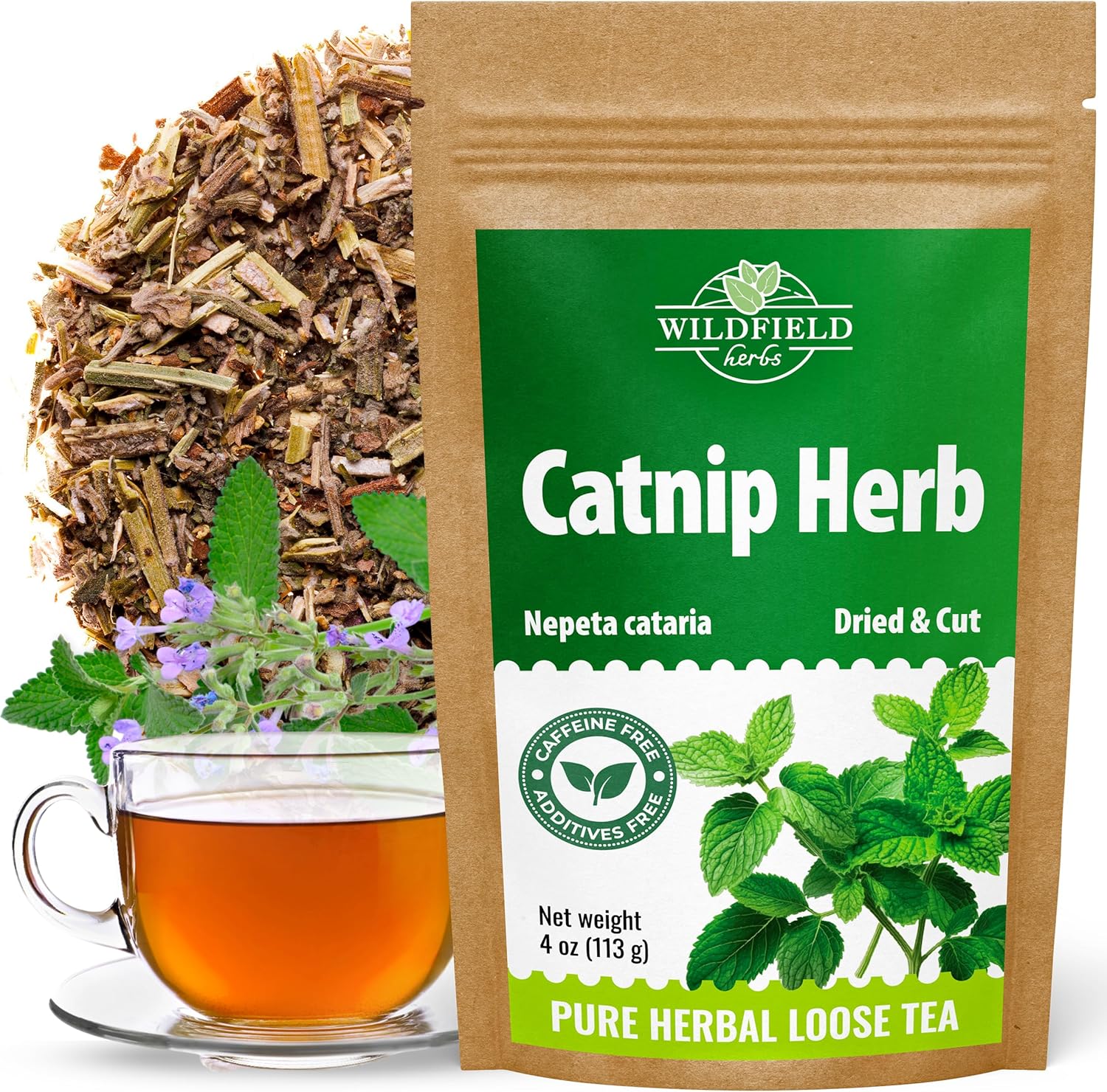 4 oz. Catnip Tea Catnip Herb Tea (Nepeta L.) - 113g Cat Nip Herb Hierba Gatera