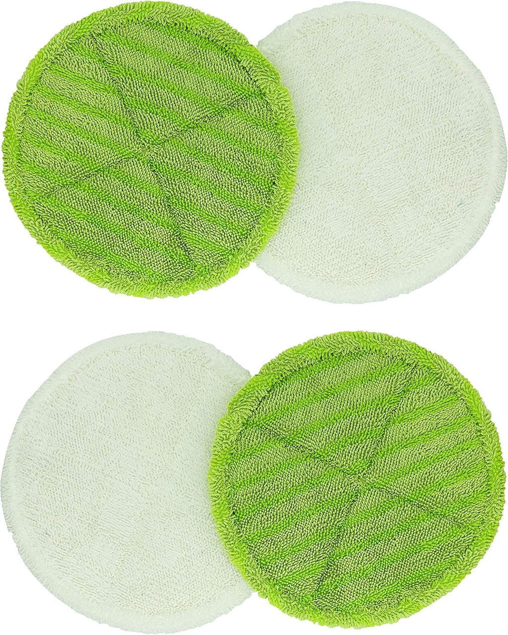 sky-w Soft Touch Mop Pads Replacement for Bissell Spinwave 2039A, 2124, 2039, 20391 Powered Hard Floor Mop (Pack of 4, White,Green)