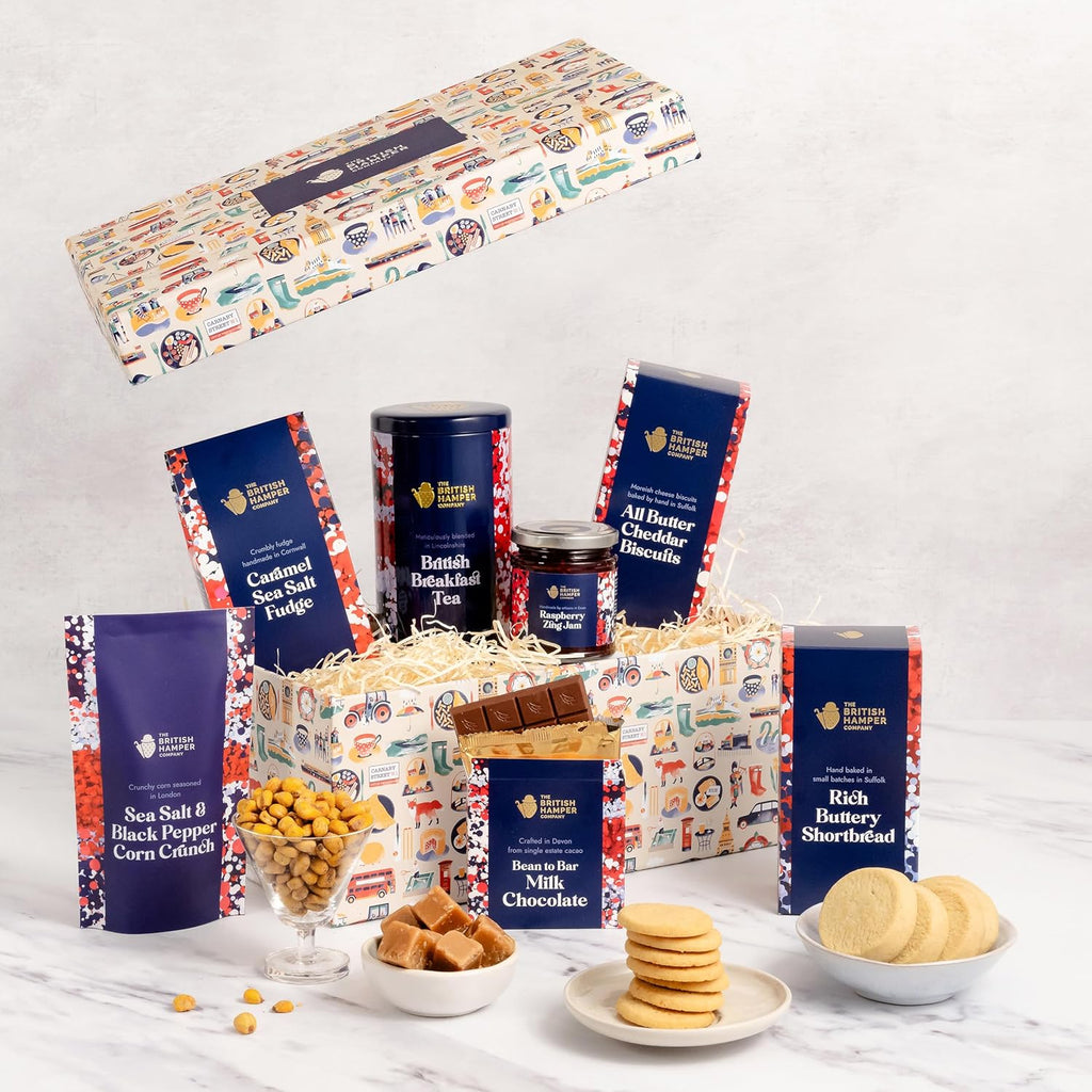 Premium British Treats Gift Basket - Gift Card Included - Luxury British Food Basket