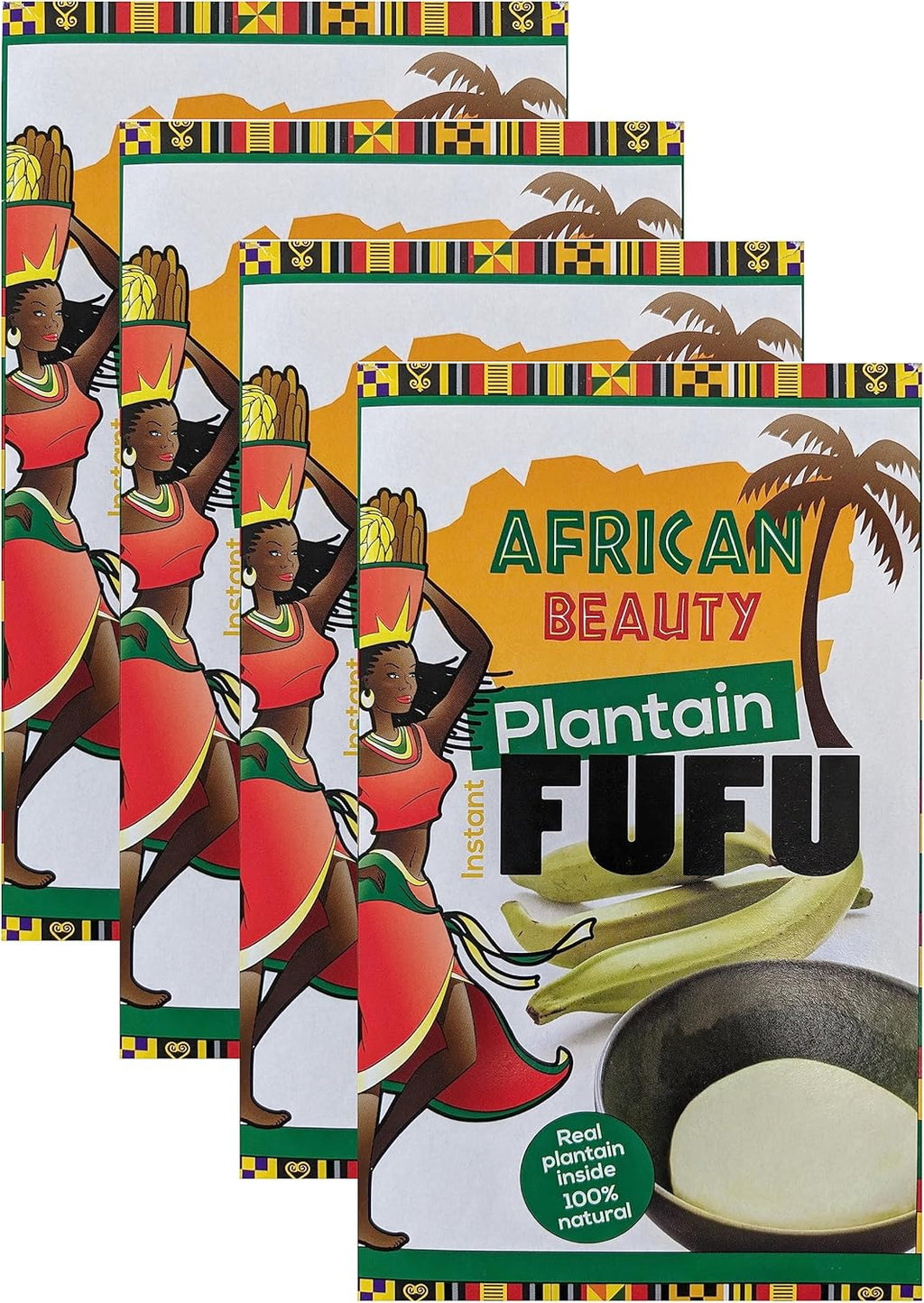 Plantain Fufu Flour African Mix 24oz - Authentic, Premium Quality Fufu Flour with Real Plaintain - 100% Natural by African Beauty (4)