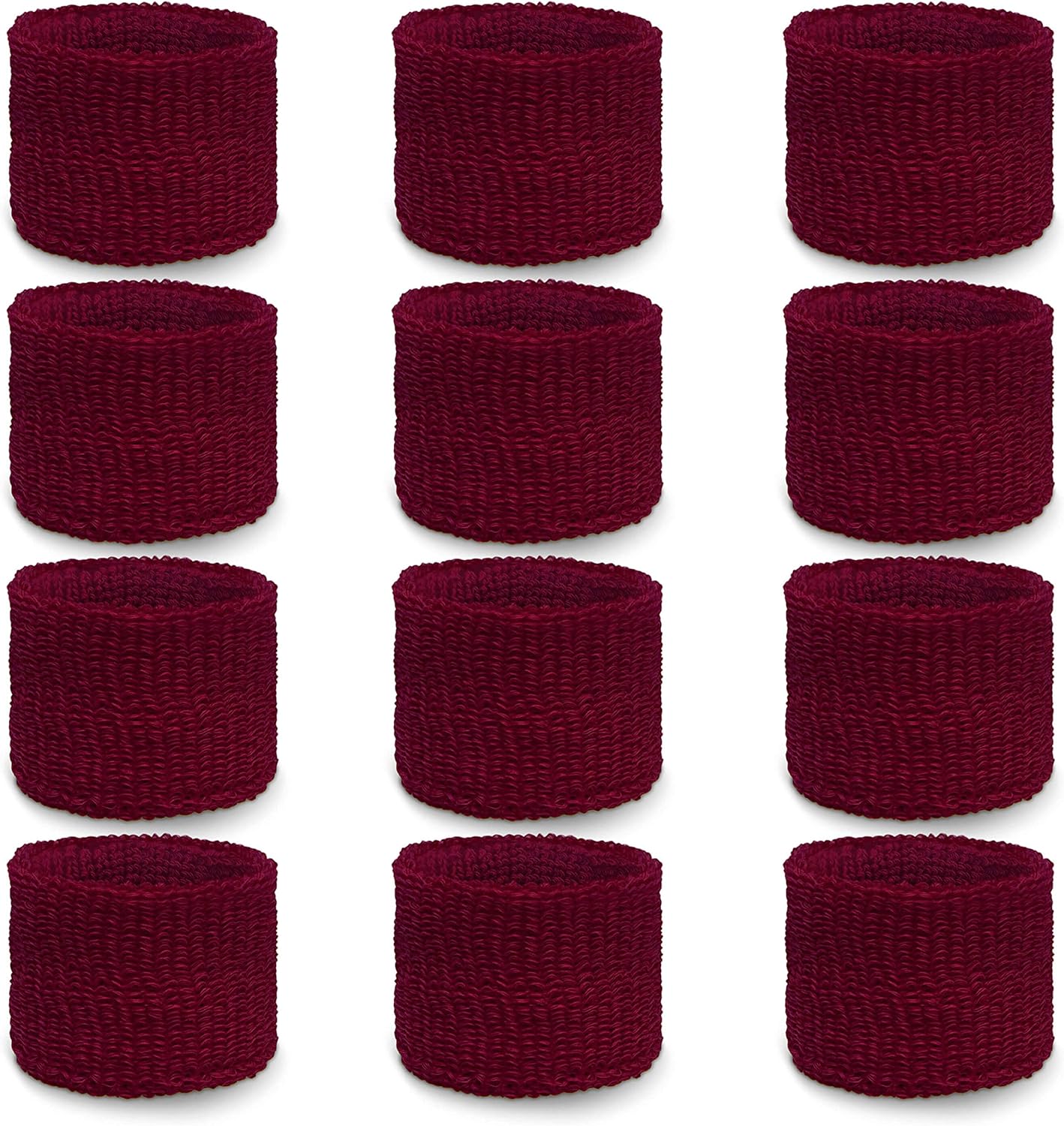 Couver WBY330 Unisex 2.5" Tall/Youth Kids Cotton Terry Wrist Bands/Wristbands for Event use, Party Favor, 12PCS Bulk Set Pack