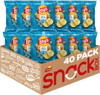 Lay's Salt & Vinegar Flavored Potato Chips, 1 oz Bags, (40 Count) (Packaging May Vary)