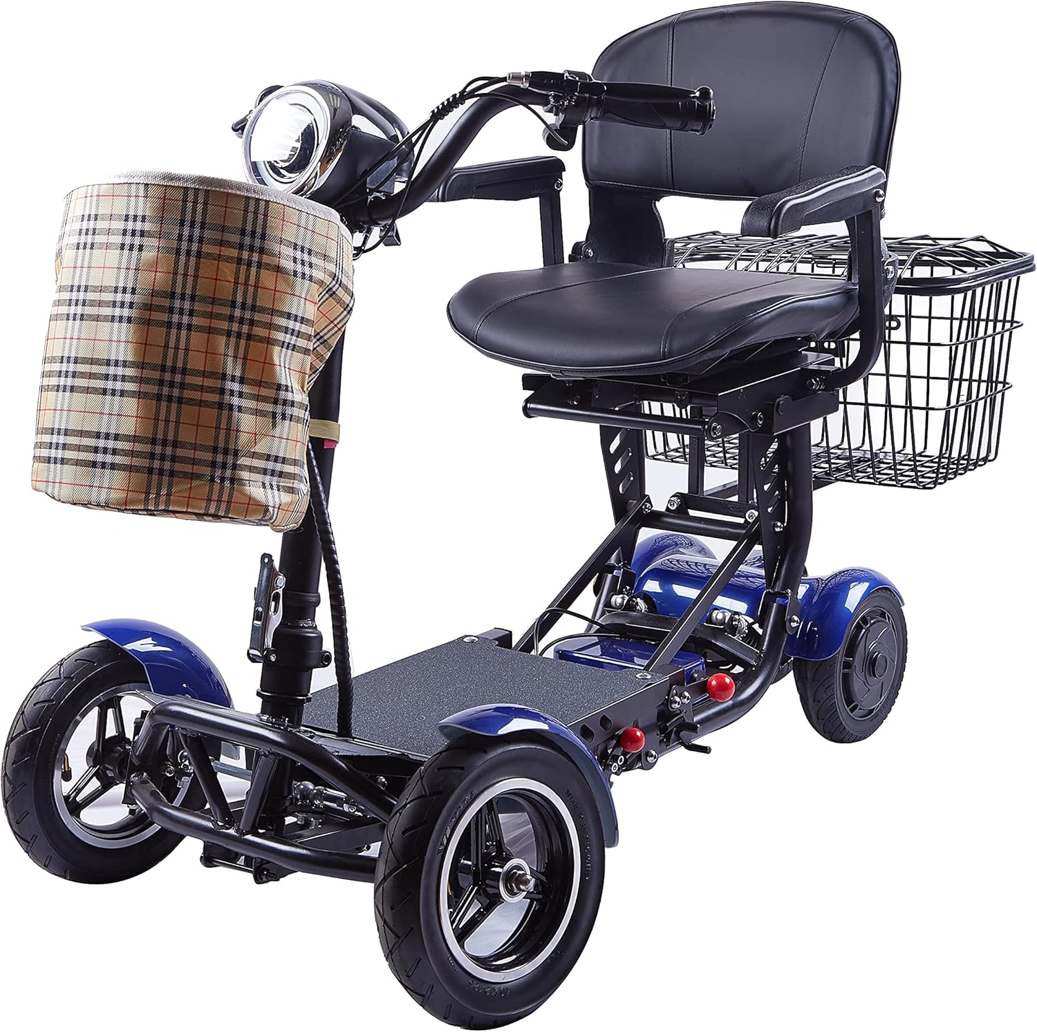 Rubicon FX3 All-Terrain 4 Wheel Mobility Scooter – 25 Mile Range, 300lbs Capacity, Folding – Sporty Chopper Feel, Extreme Motorized Scooter with Front & Rear Metal Baskets for Seniors & Men (Model11)