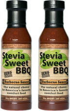 Stevia Sweet BBQ Sauce | Low Sugar (1g), Low Carb, Low Sodium, Gluten & Fat Free | Paleo & Keto Diet Friendly Barbecue Sauce | Zero Artificial Sweeteners (2 x 15 oz)