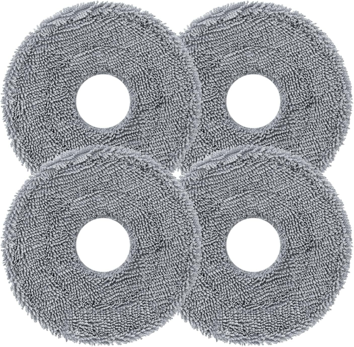 Roborock Rotating Mop Cloths for Saros 20 (4-Pack), 200 RPM Scrubbing, 30-Level Water Adjustment, Compatible with 212℉ Auto Wash & 131°F Drying, Reusable Mop Pads for Hardwood Tile Marble Carpet