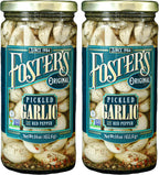 Foster's Pickled Garlic Cloves in a Jar, Original, 16oz, 2 Pack, Traditional Pickled Vegetables Recipe for over 40 years, Low Calorie Snack, Gluten Free, Fat and Preservative Free Pickles