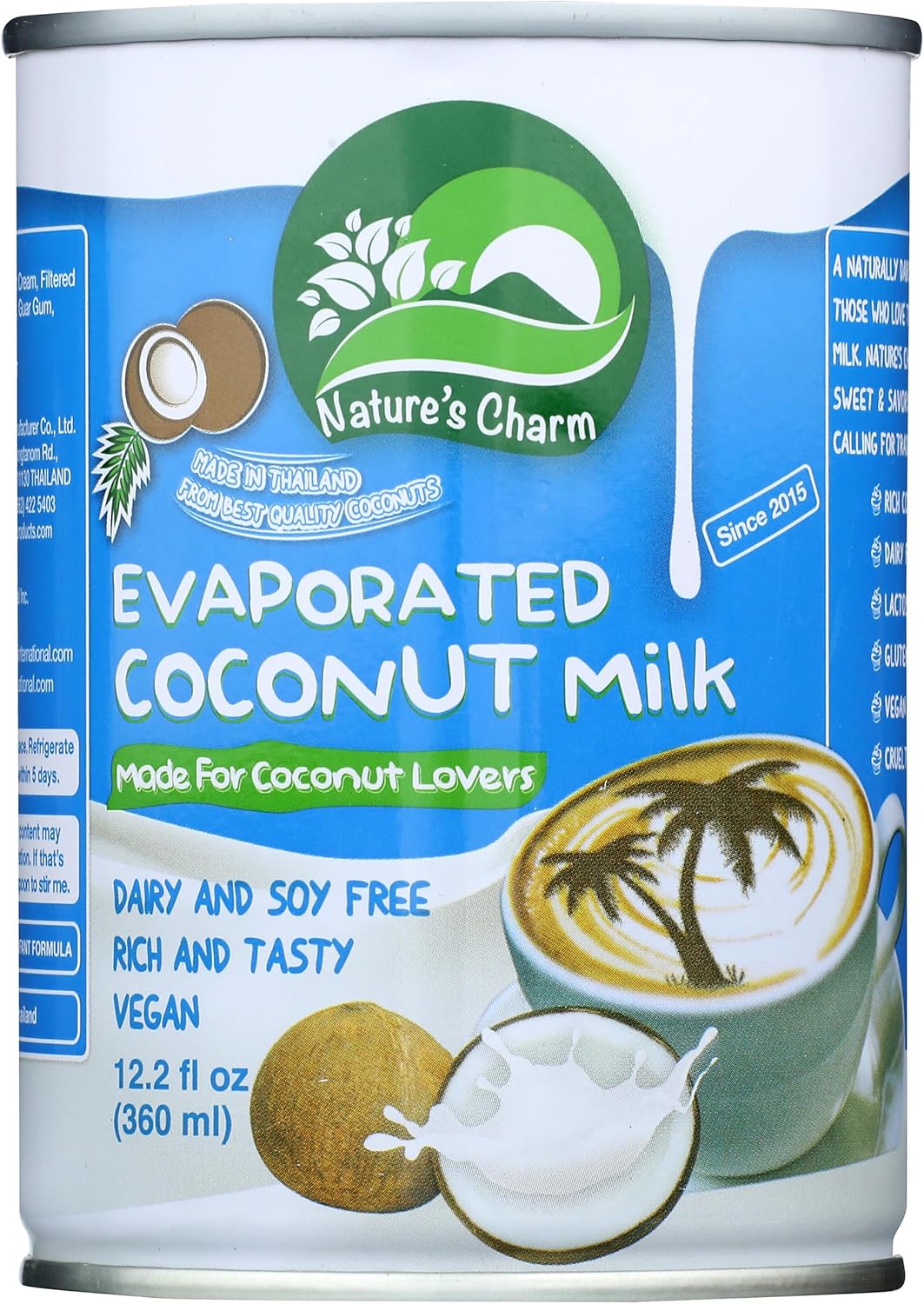 Natcharm Coconut Milk Evaporated, 12.2 oz