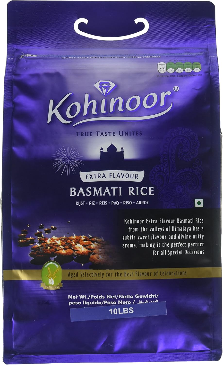 Kohinoor Extra Flavour Basmati Rice 10lbs