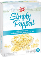 Jolly Time Simply Popped - Lightly Salted Microwave Popcorn, 3oz Sharing Bag, 6 Bags Per Carton (3 Ounce (Pack of 6))