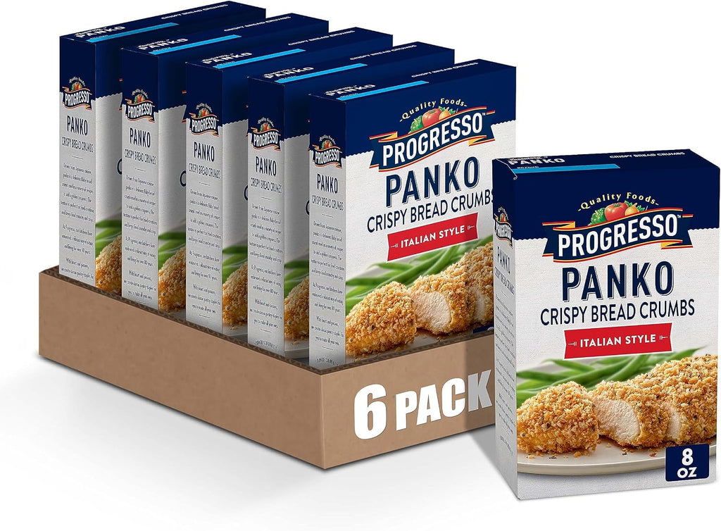 Progresso Panko Crispy Bread Crumbs, Italian Style, 8 oz. (Pack of 6)