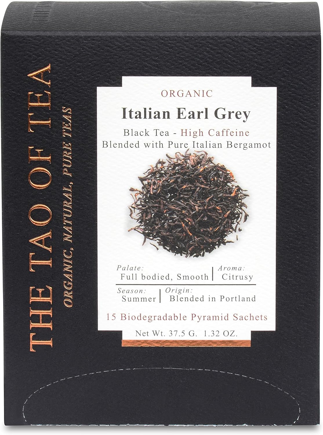 The Tao of Tea, Italian Earl Grey, Pyramid Sachets, 15 Sachet Box