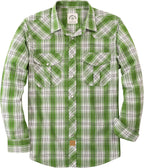 Dubinik® Pearl Snap Shirts for Men Long Sleeve Western Shirt for Men's Vintage Casual Plaid Cowboy Country Button