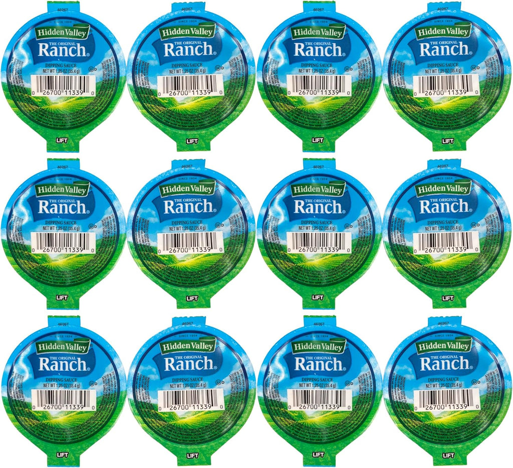 Hidden Valley Original Ranch Dressing 1.25 oz. Dipping Cup | Gluten-Free | Kosher | Made In America | 12 Count
