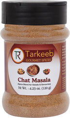 Tarkeeb Chat Masala 4.23 oz (120g) Shaker Top PET Jar | Tangy Indian Seasoning | All Natural | Vegan | No Colors | Gluten Free | NON-GMO | Indian Origin |