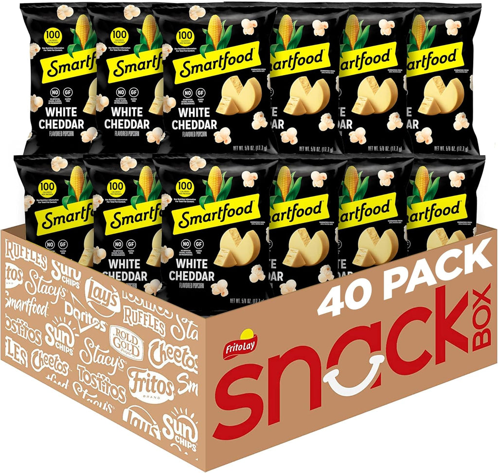 Smartfood Popcorn, White Cheddar, 0.625 Ounce (Pack of 40)