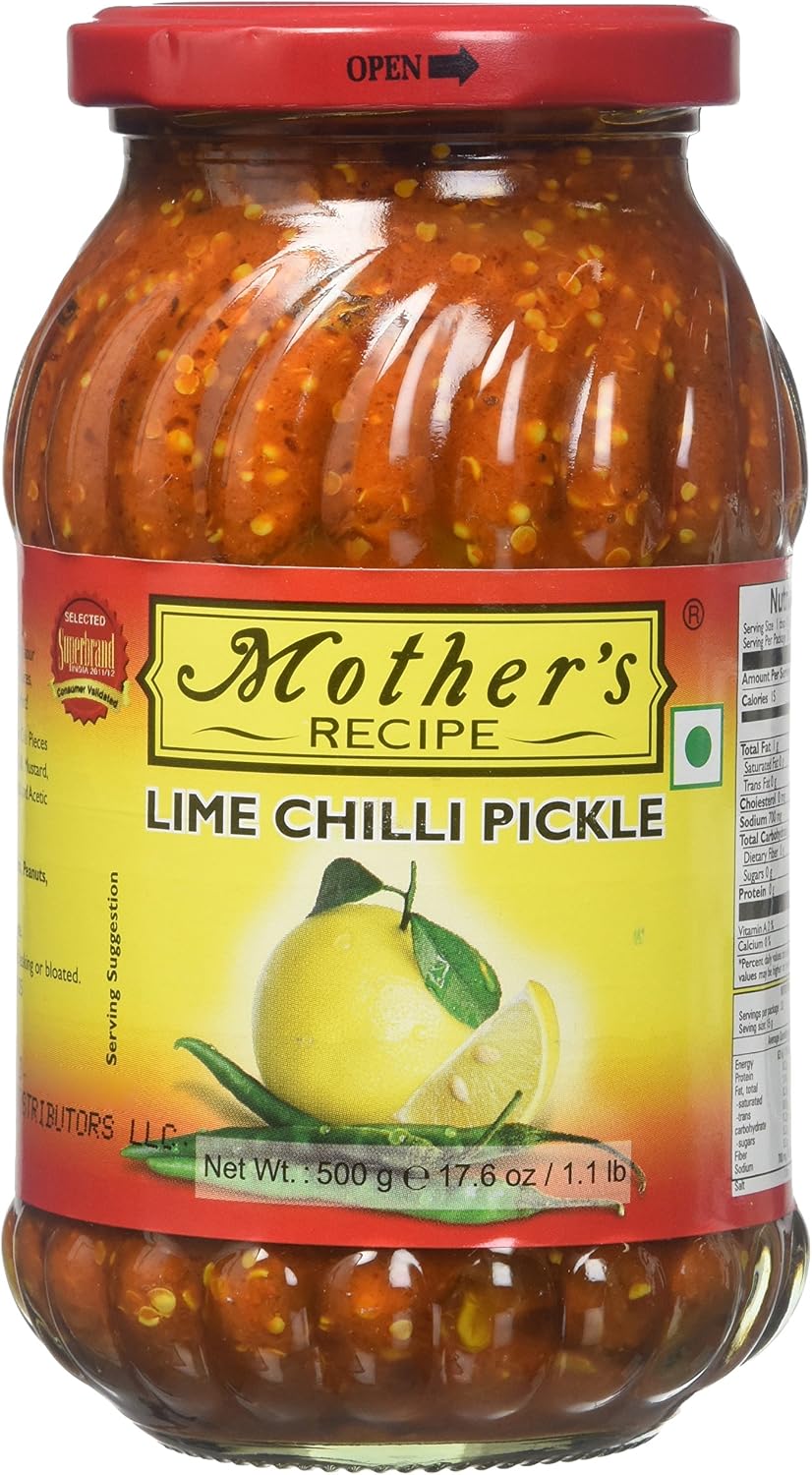 Mother's Recipe Lime Chilli Pickle - 500g (17.6 Oz)