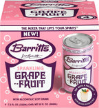 Barritts, Non Alcoholic Soft Drink Sparkling Grapefruit, 4 Pack, 30 Fl Oz