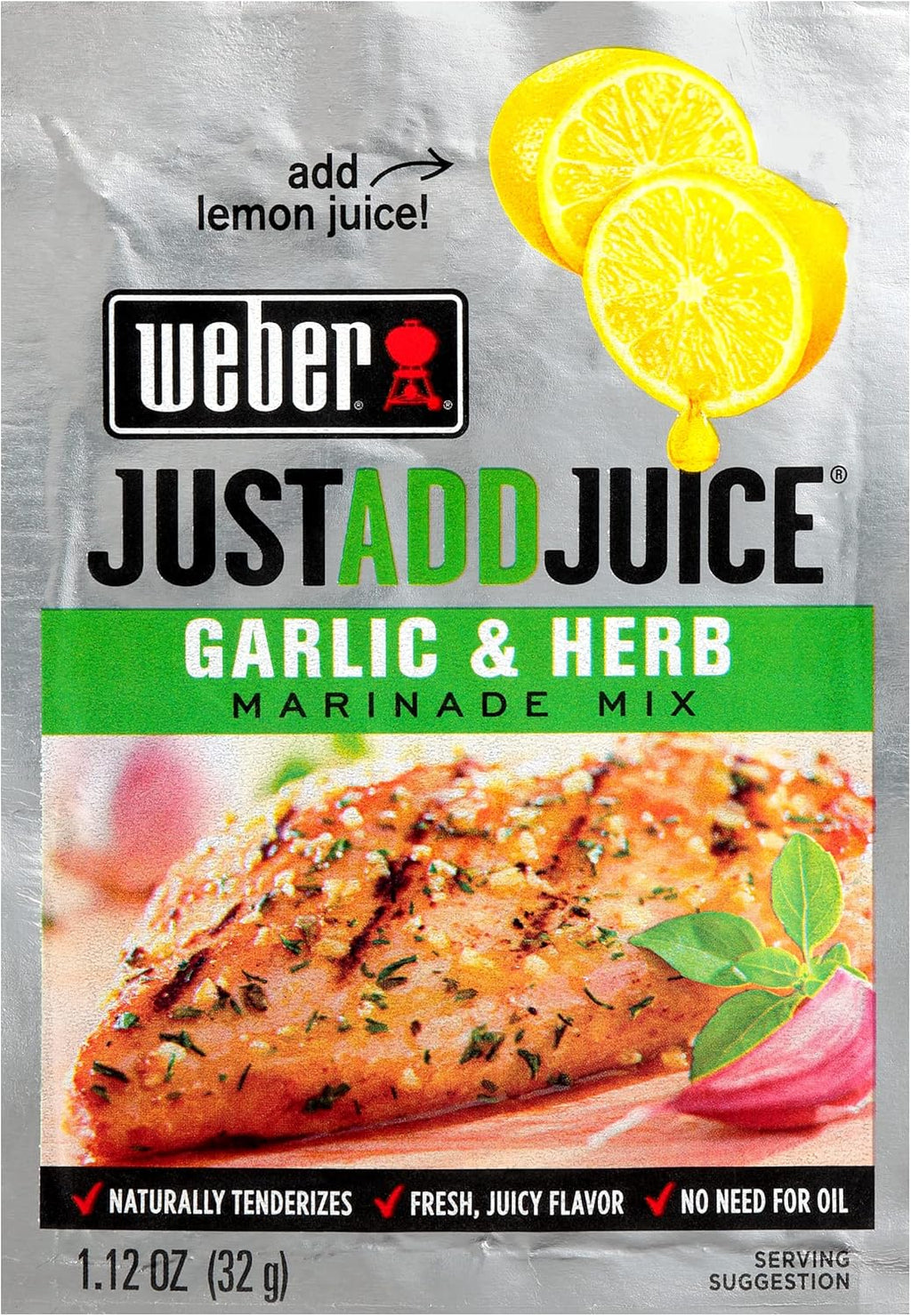 Weber Just Add Water Garlic And Herb Marinade, 1.12 Ounce (Pack of 12)