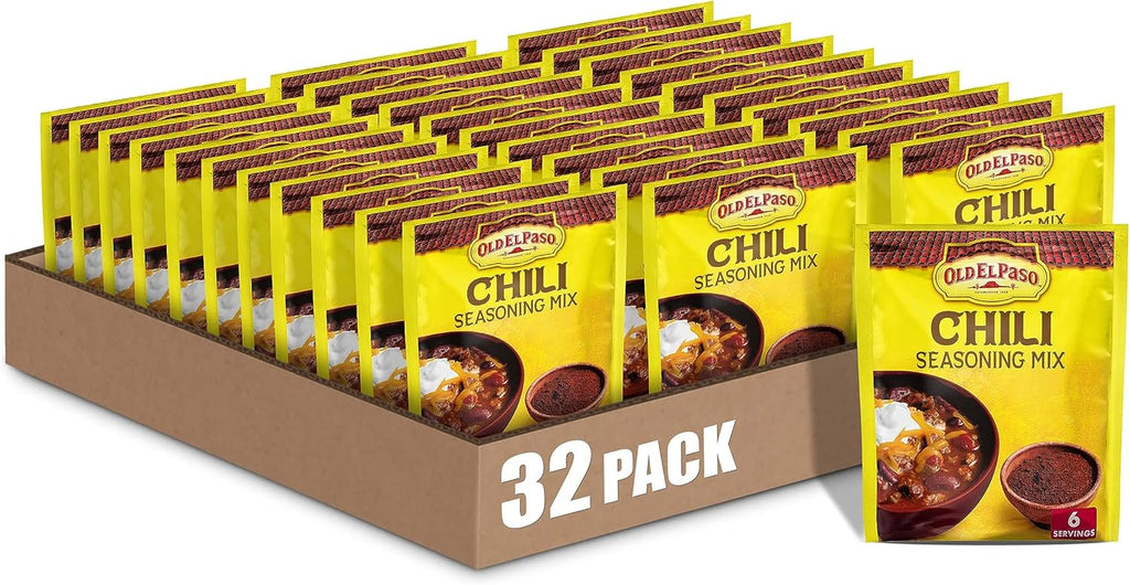 Old El Paso Chili Seasoning Mix, 1-ounce packet (Pack of 32)