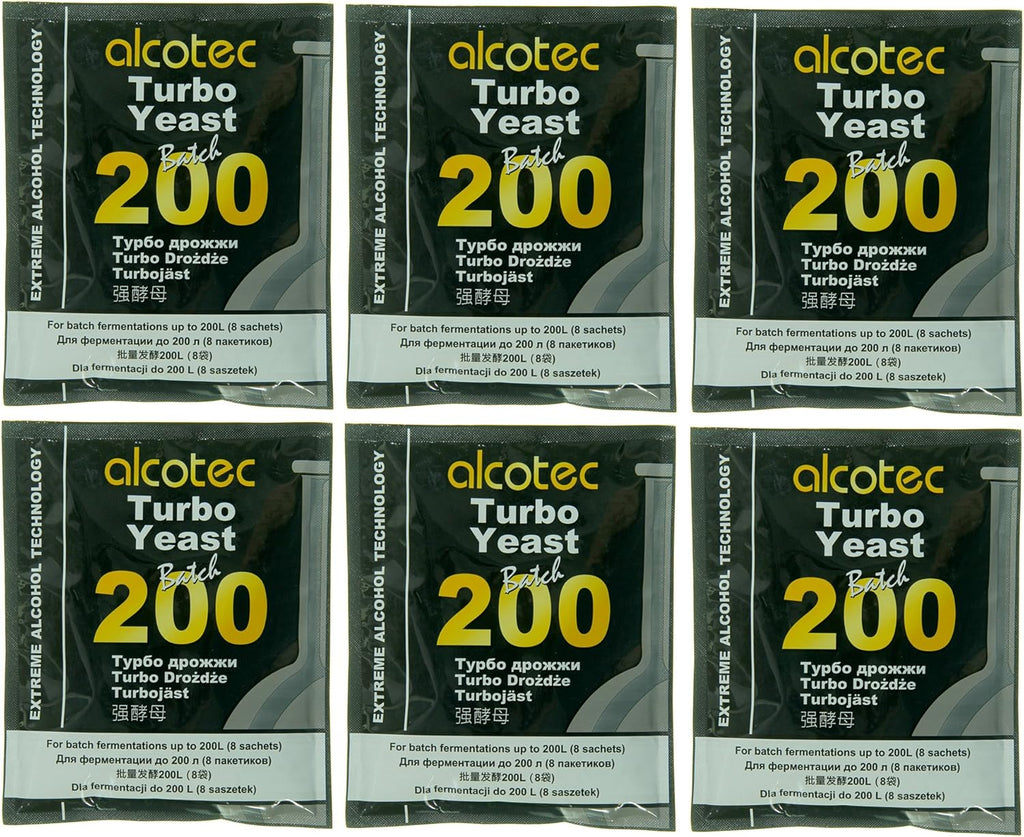 Alcotec Batch 200 Turbo Yeast (Pack of 6)
