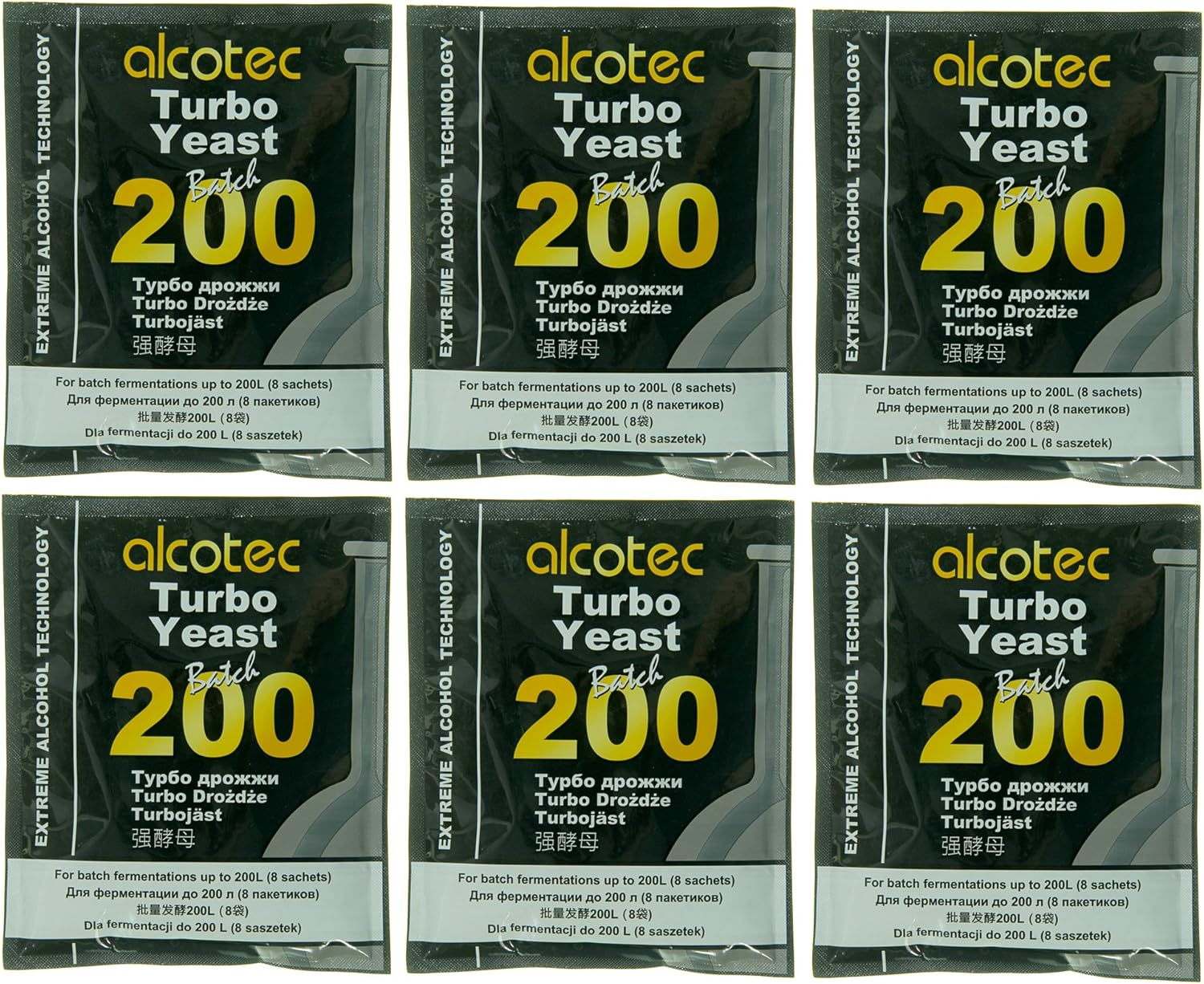 Alcotec Batch 200 Turbo Yeast (Pack of 6)