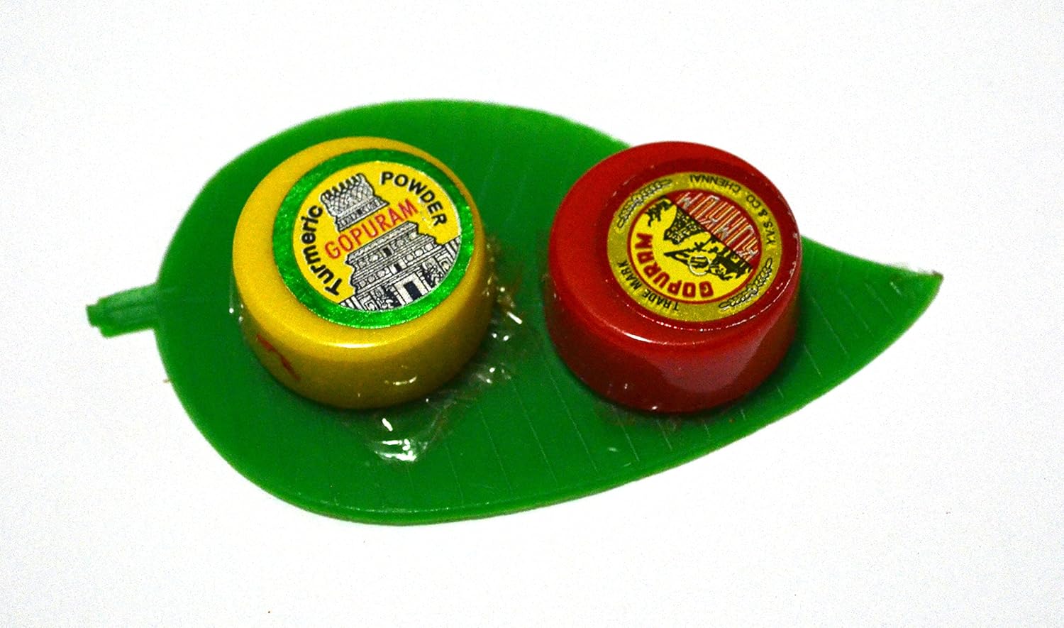 Kumkum Turmeric Combo Leaf Set (Small)