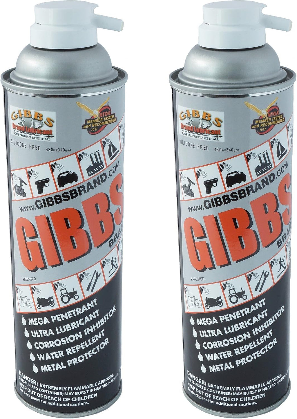 Gibbs Brand Lubricant (2-12oz cans)